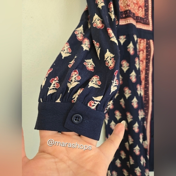 Gal meets Glam Carlene Print Button Front Long Sleeve Dress - Picture 5 of 8